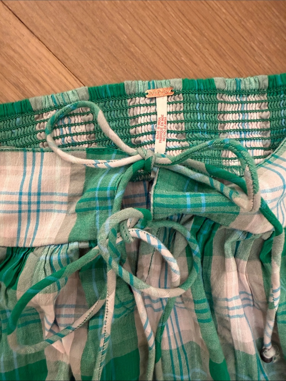 Free People Plaid matching top and shirt set - Picture 4 of 5